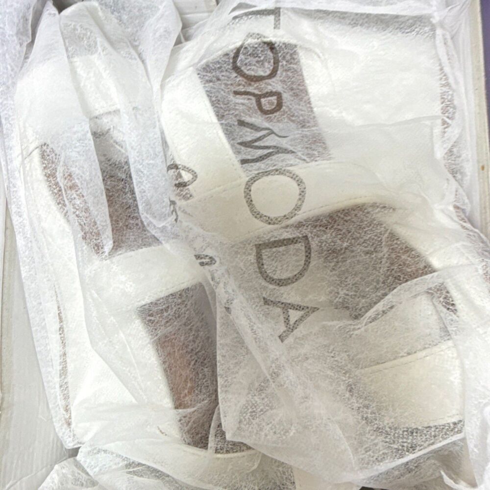TOP MODA Comfort Strappy Wedge White Sandals Women’s Size 8.5 - Picture 7 of 9